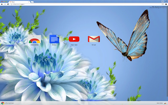 Butterfly Theme  from Chrome web store to be run with OffiDocs Chromium online