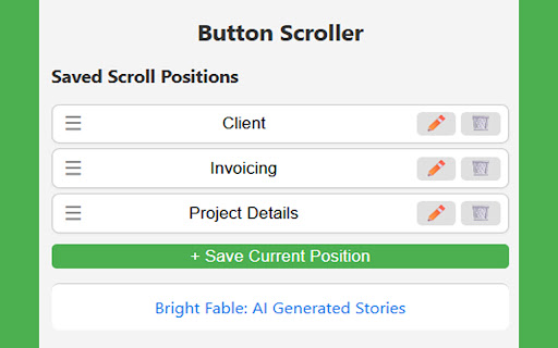 Button Scroller  from Chrome web store to be run with OffiDocs Chromium online