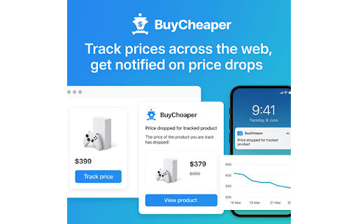 BuyCheaper Product Tracker  from Chrome web store to be run with OffiDocs Chromium online