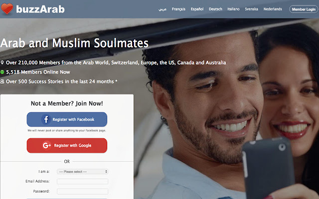 buzzArab.com Arab Marriage and Dating  from Chrome web store to be run with OffiDocs Chromium online