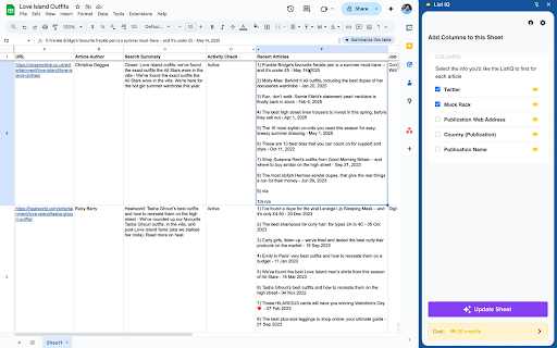BuzzStream ListIQ  from Chrome web store to be run with OffiDocs Chromium online