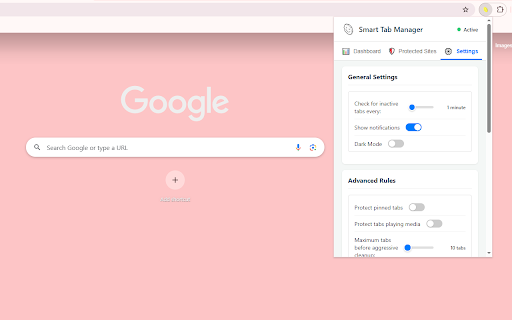 ByeTab  from Chrome web store to be run with OffiDocs Chromium online