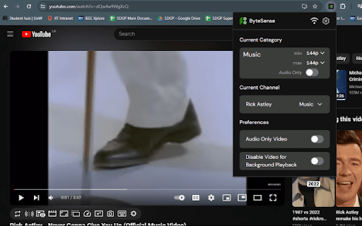 ByteSense  from Chrome web store to be run with OffiDocs Chromium online