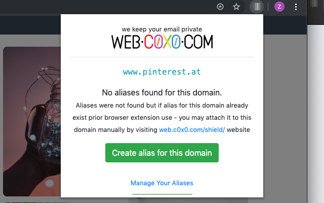 c0x0.com your best privacy guard for email  from Chrome web store to be run with OffiDocs Chromium online