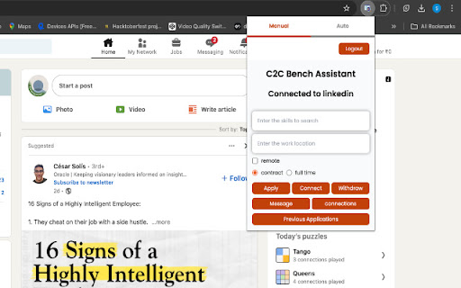 C2Cjobs org linkedin  from Chrome web store to be run with OffiDocs Chromium online