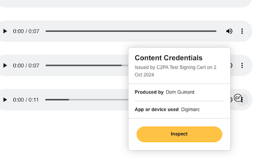 C2PA Content Credentials  from Chrome web store to be run with OffiDocs Chromium online