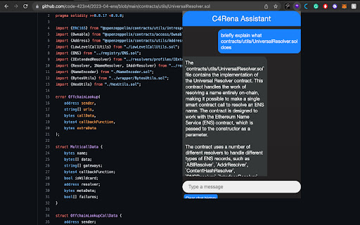 C4Rena Assistant  from Chrome web store to be run with OffiDocs Chromium online