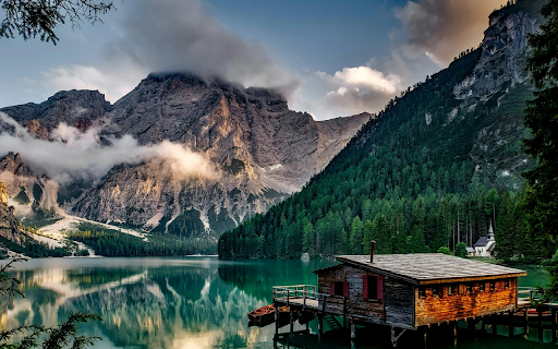 Cabin by the Mountain Lake  from Chrome web store to be run with OffiDocs Chromium online