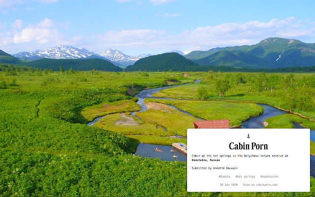 Pagina Cabin Porn Filă nouă din magazinul web Chrome care va fi rulată online cu OffiDocs Chromium