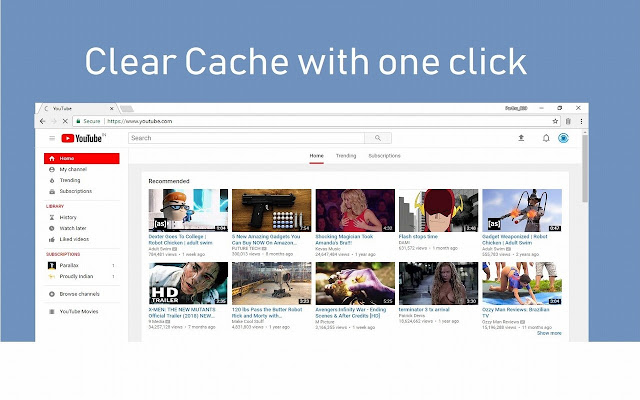 CacheCleaner  from Chrome web store to be run with OffiDocs Chromium online