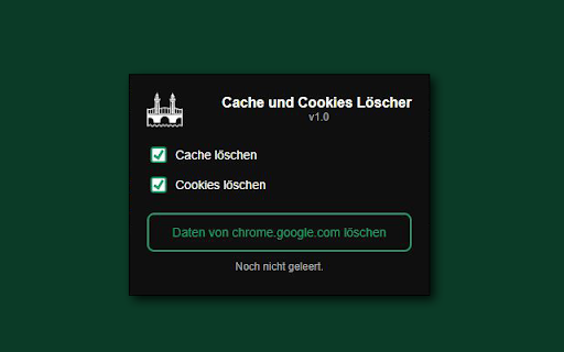 Cache und Cookies Löscher  from Chrome web store to be run with OffiDocs Chromium online
