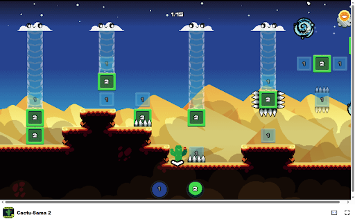 Cactu Sama 2 Game Help the cactus cross the desert safely!  from Chrome web store to be run with OffiDocs Chromium online