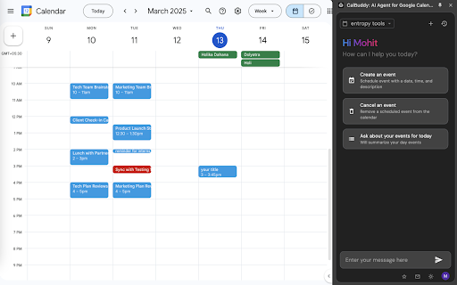 CalBuddy: AI Agent for Google Calendar  from Chrome web store to be run with OffiDocs Chromium online