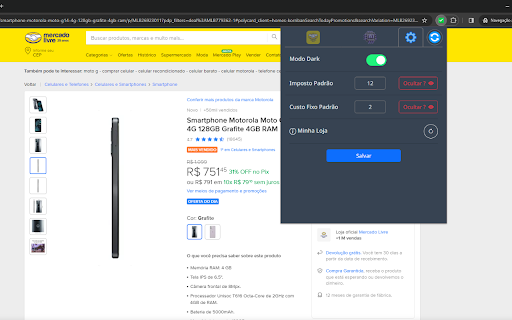 Calculadora para Markletplaces  from Chrome web store to be run with OffiDocs Chromium online