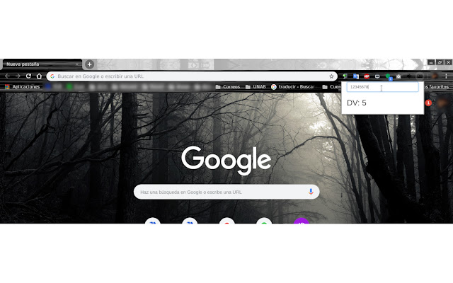 Calcula DV  from Chrome web store to be run with OffiDocs Chromium online