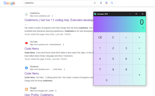 Calculator Chrome  from Chrome web store to be run with OffiDocs Chromium online