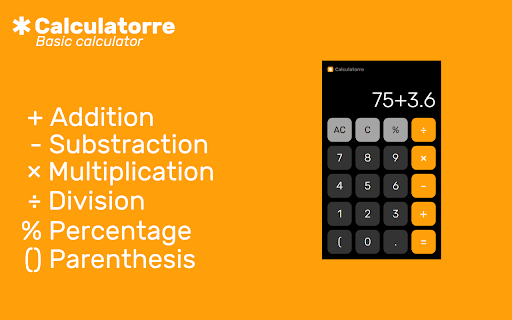 Calculatorre  from Chrome web store to be run with OffiDocs Chromium online