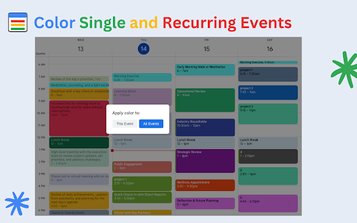 Calendar Color  from Chrome web store to be run with OffiDocs Chromium online