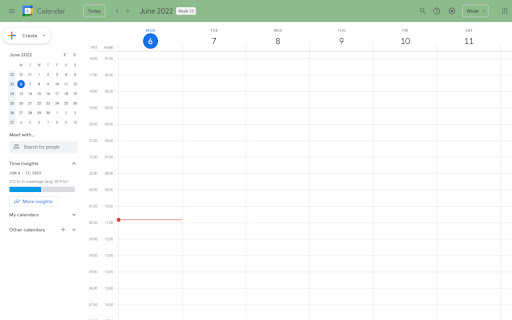 Calendar Current Week  from Chrome web store to be run with OffiDocs Chromium online