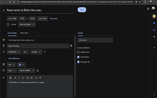 Calendar Event Creator  from Chrome web store to be run with OffiDocs Chromium online