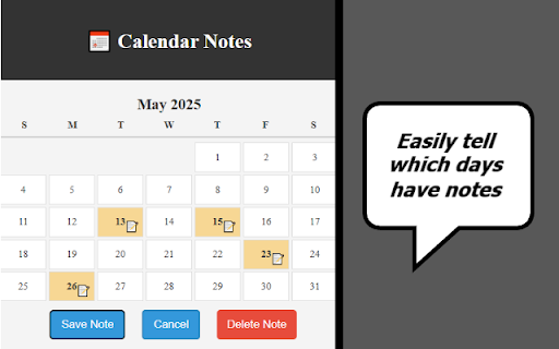 Calendar Extension  from Chrome web store to be run with OffiDocs Chromium online