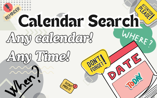 Calendar Search  from Chrome web store to be run with OffiDocs Chromium online
