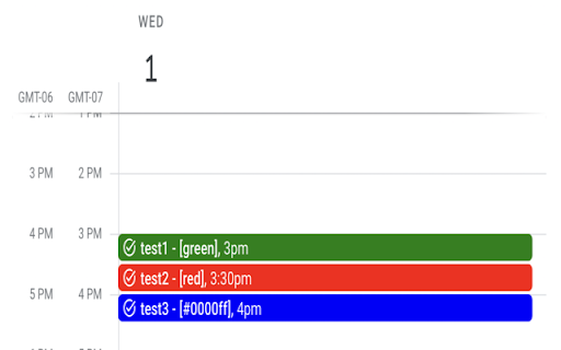 Calendar Tasks Colors  from Chrome web store to be run with OffiDocs Chromium online