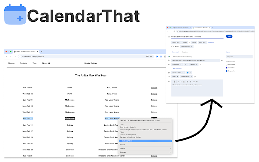 CalendarThat  from Chrome web store to be run with OffiDocs Chromium online