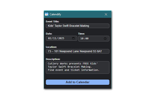 Calendify  from Chrome web store to be run with OffiDocs Chromium online
