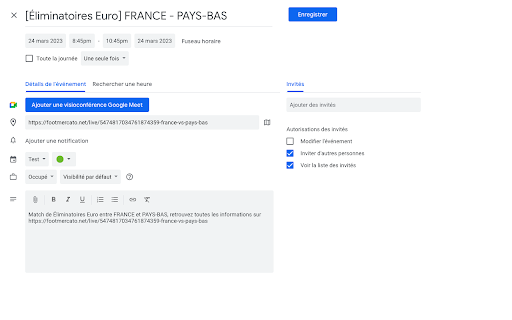 Calendrier Footmercato  from Chrome web store to be run with OffiDocs Chromium online