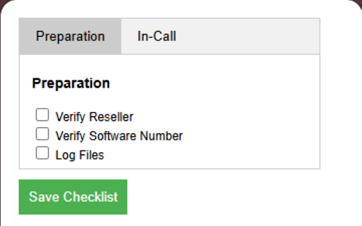 Call Checklist  from Chrome web store to be run with OffiDocs Chromium online
