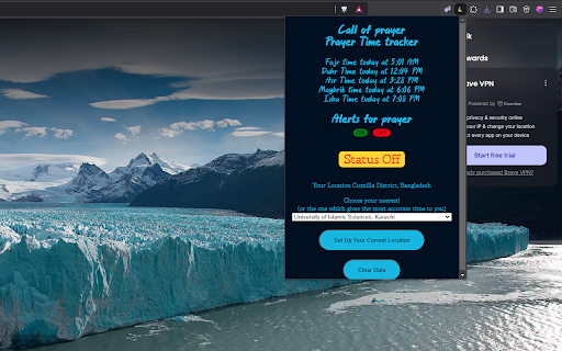 Call of Prayer  from Chrome web store to be run with OffiDocs Chromium online