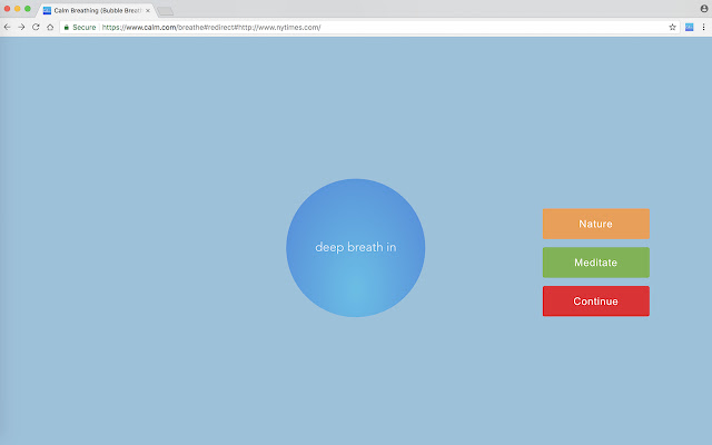 Calm for Chrome  from Chrome web store to be run with OffiDocs Chromium online