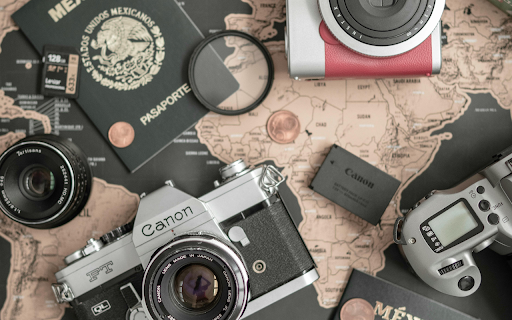 Cameras and Passports on a Map  from Chrome web store to be run with OffiDocs Chromium online