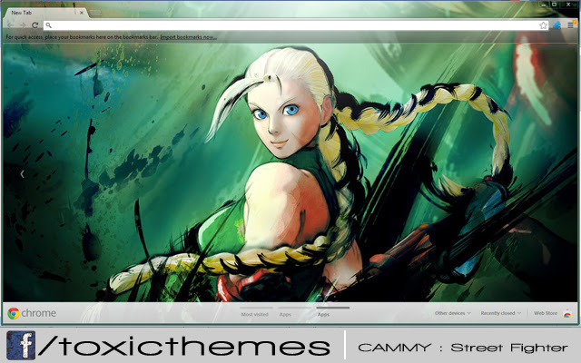 Cammy Street Fighter theme by toxic  from Chrome web store to be run with OffiDocs Chromium online