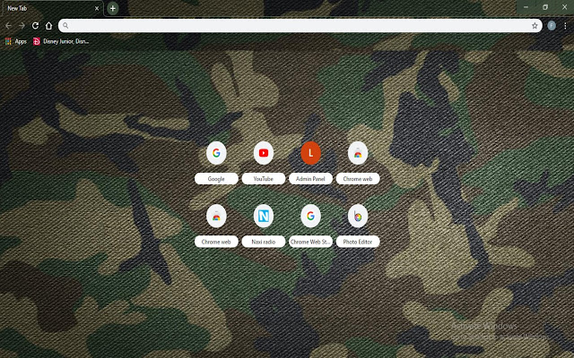 Camo-thema uit de Chrome-webwinkel voor gebruik met OffiDocs Chromium online