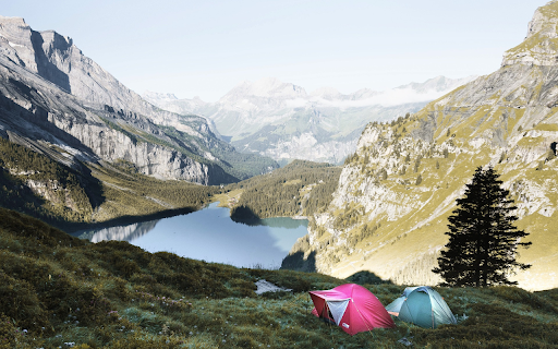 Camping in the mountains  from Chrome web store to be run with OffiDocs Chromium online