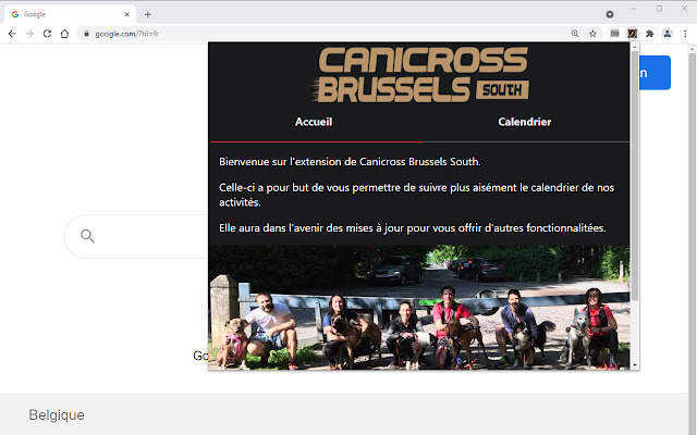 Canicross Brussels South  from Chrome web store to be run with OffiDocs Chromium online