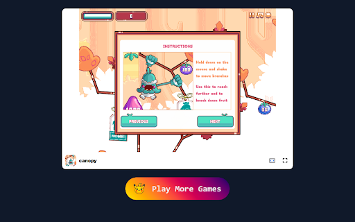 Canopy Game Master Grapple Mechanics and Collect Jungle Fruits!  from Chrome web store to be run with OffiDocs Chromium online