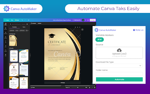 Canva AutoMaker  from Chrome web store to be run with OffiDocs Chromium online