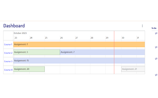 Canvas Assignments Timeline  from Chrome web store to be run with OffiDocs Chromium online