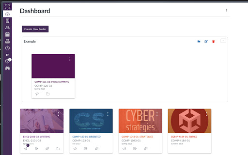 Canvas Course Folders  from Chrome web store to be run with OffiDocs Chromium online