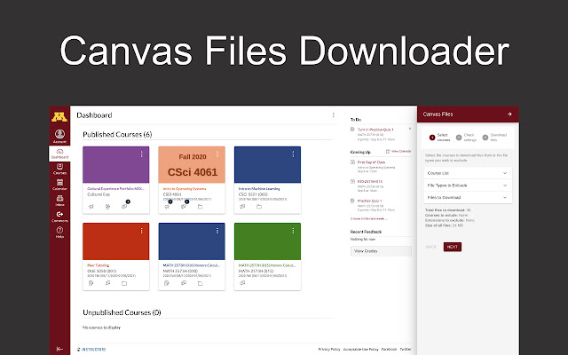 Canvas Files  from Chrome web store to be run with OffiDocs Chromium online