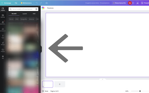 Canva sidebar open state  from Chrome web store to be run with OffiDocs Chromium online