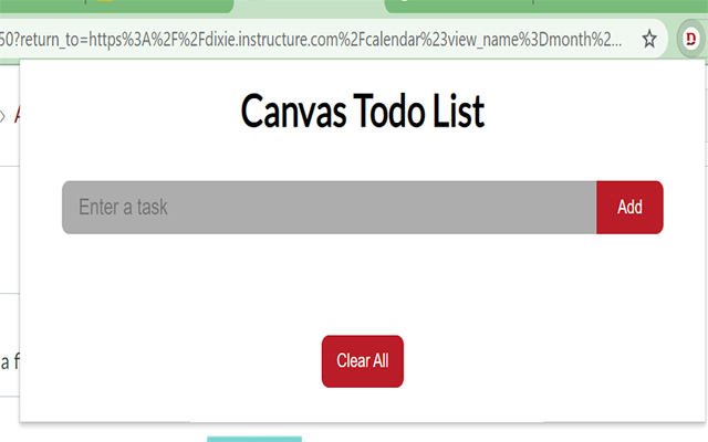 Canvas Todo List  from Chrome web store to be run with OffiDocs Chromium online
