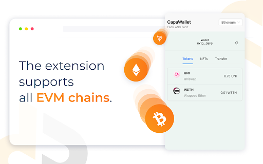 CapaWallet  from Chrome web store to be run with OffiDocs Chromium online