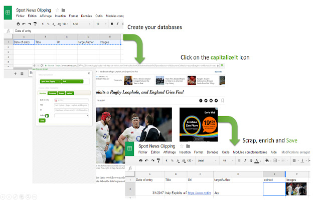 Capitalize!t WebScrapper  from Chrome web store to be run with OffiDocs Chromium online