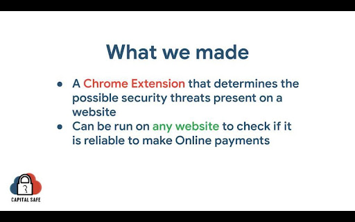 CapitalSafe  from Chrome web store to be run with OffiDocs Chromium online