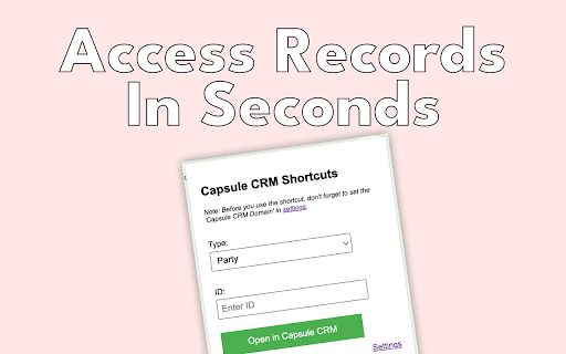 Capsule CRM Shortcuts  from Chrome web store to be run with OffiDocs Chromium online