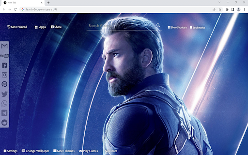 Captain America Wallpaper  from Chrome web store to be run with OffiDocs Chromium online